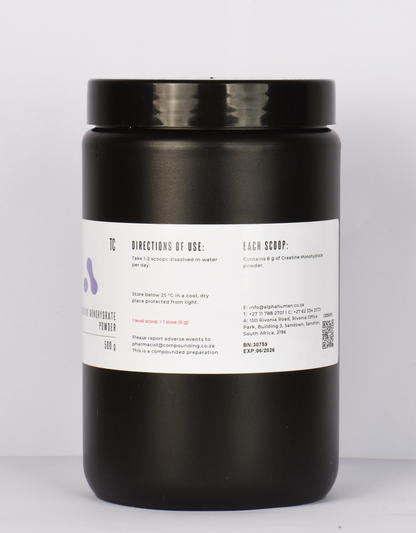 Creatine Powder 500 g Ingredients and Directions of Use
