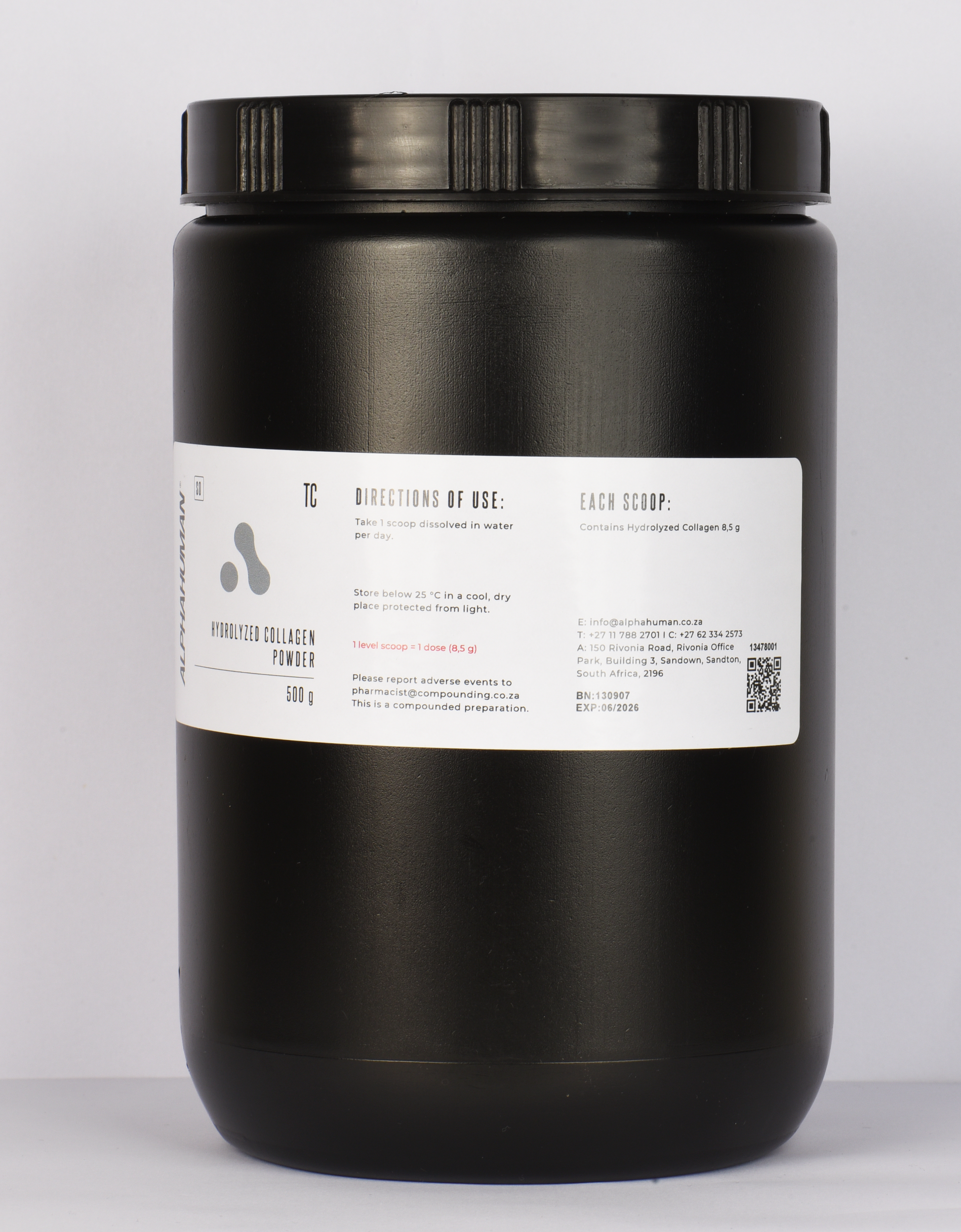 Hydrolyzed Collagen Powder 500g Ingredients and Directions of Use