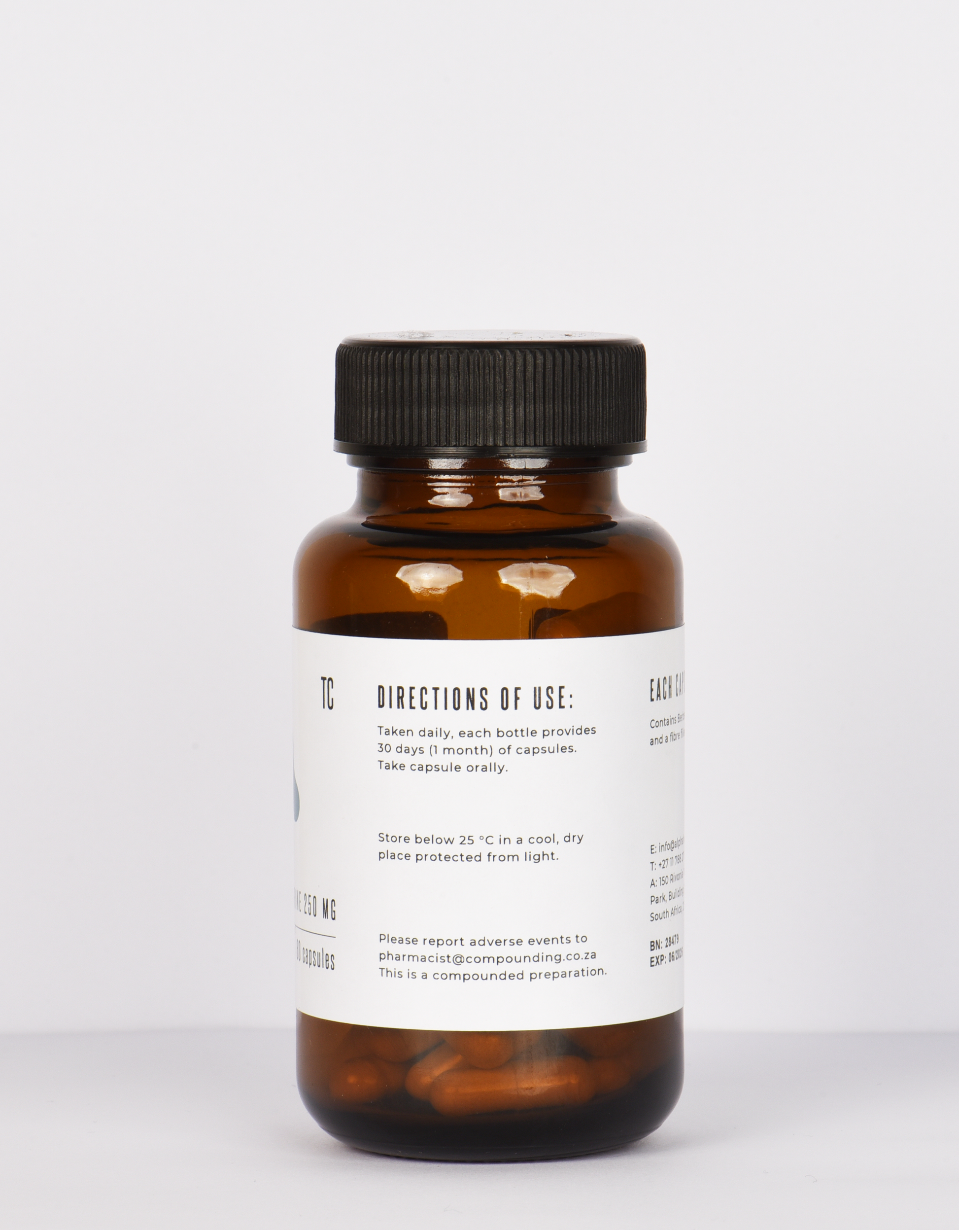Berberine Ext. 250 mg (60x Capsules) Directions of Use