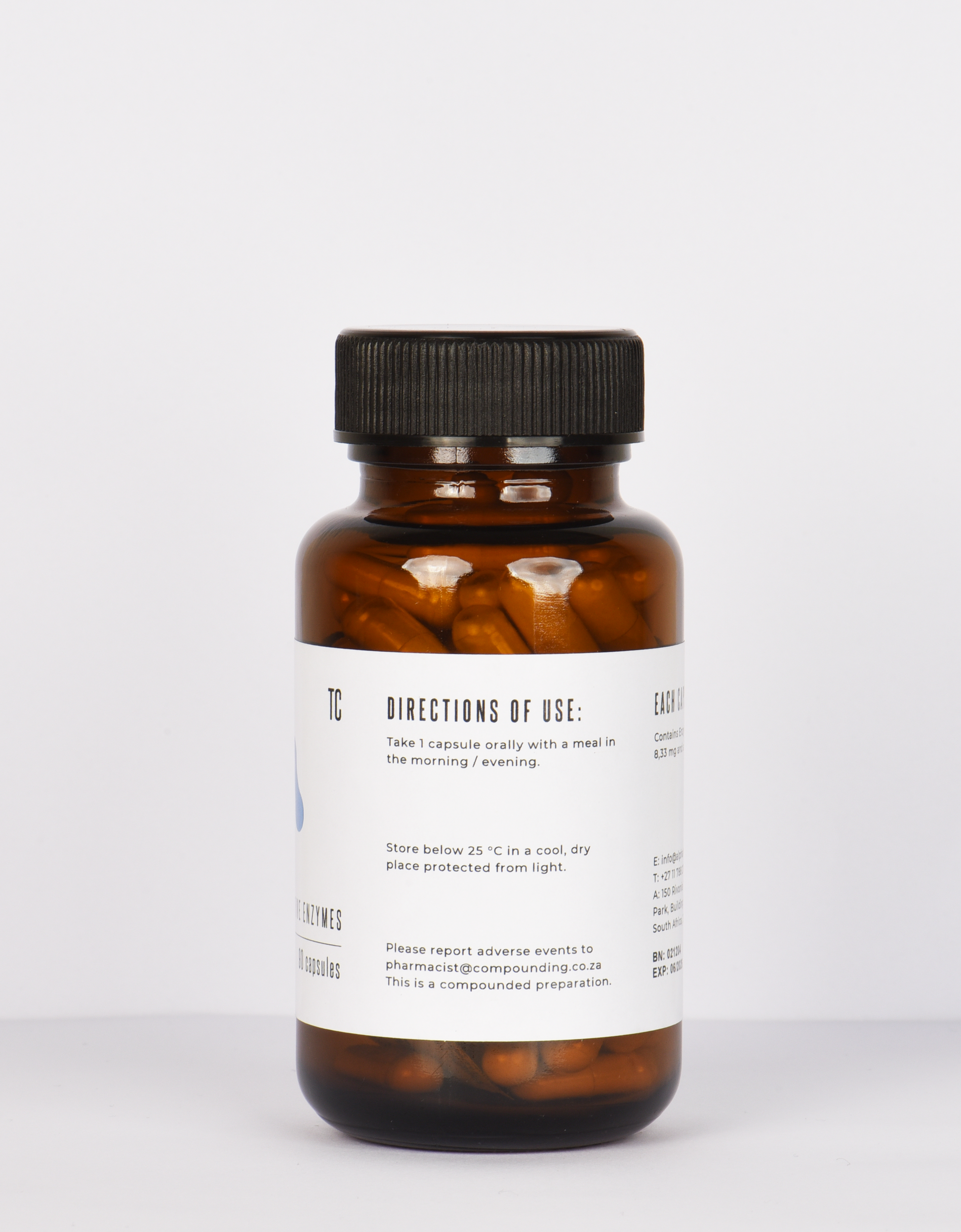 Digestive Enzyme Capsules (90x Capsules) Directions of Use