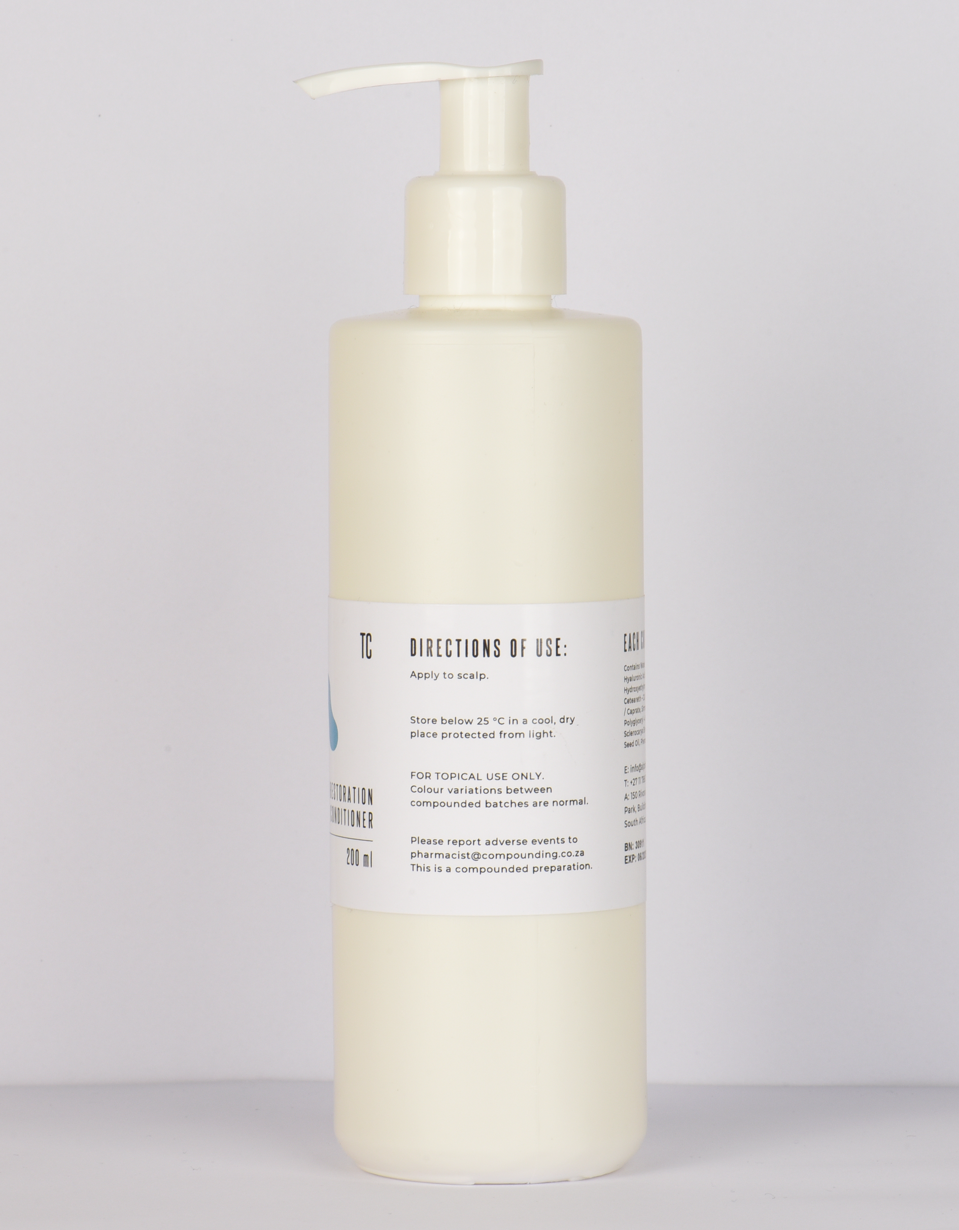 Hair Restoration (Hyaluronic acid and Activated Charcoal) Conditioner Directions of Use