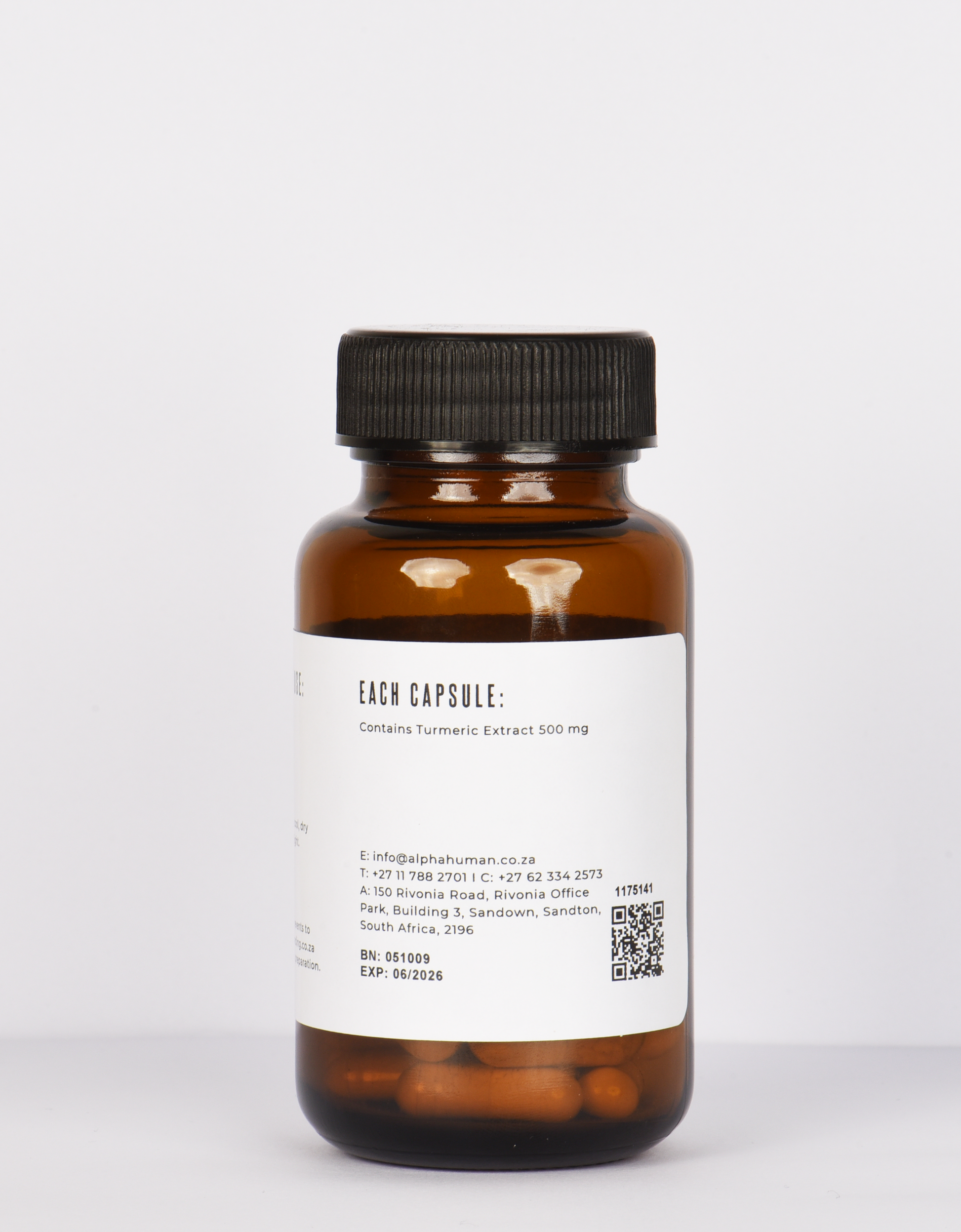 Curcumin 500 mg (30X Capsules) Ingredients