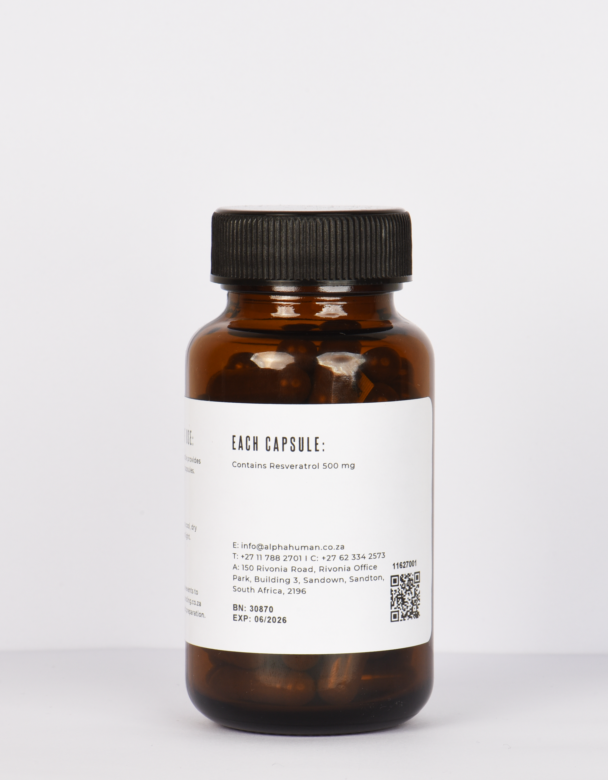 Resveratrol 500 mg (60x Capsules) Ingredients