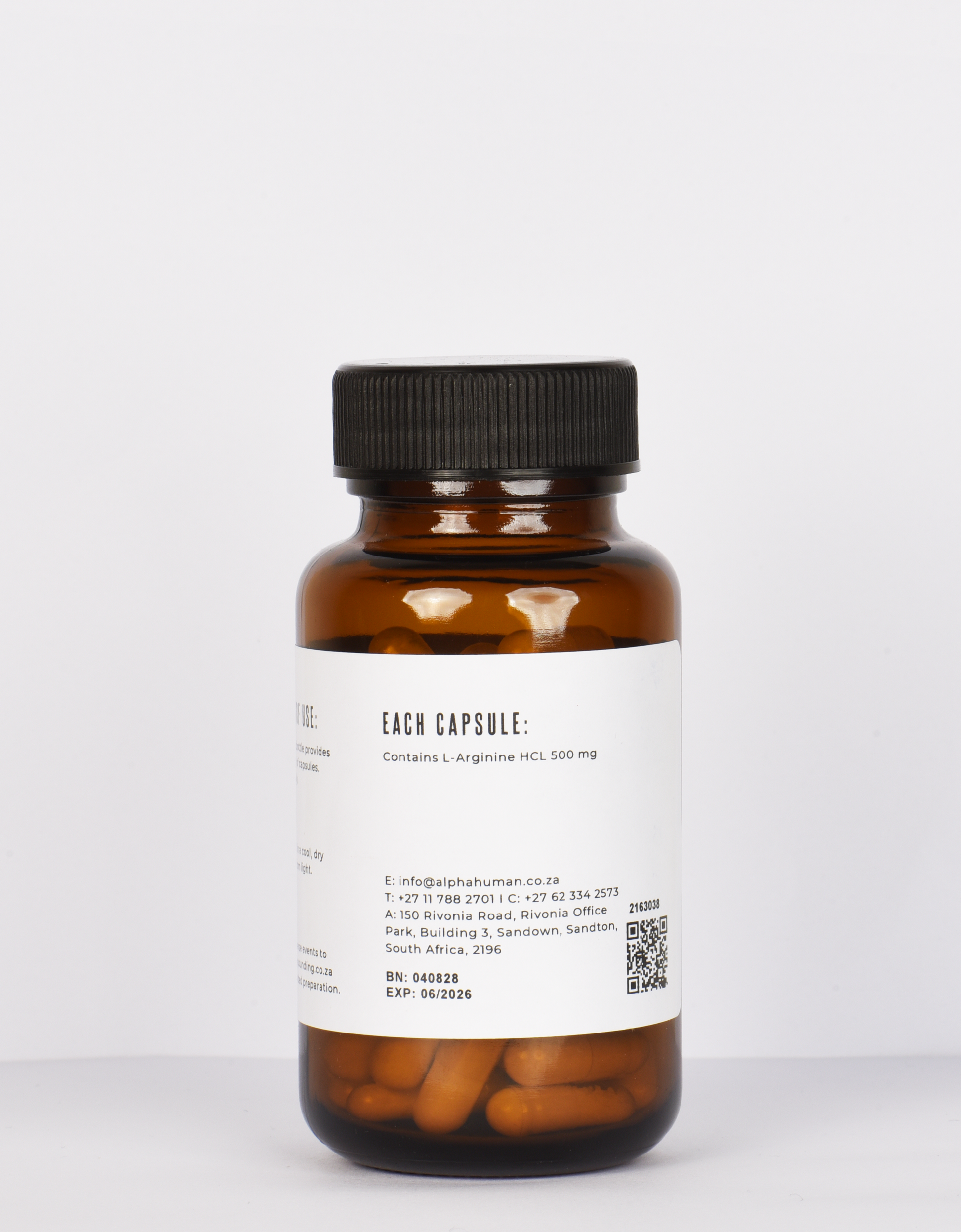 L-Arginine 500 mg (60X Capsules) Ingredients