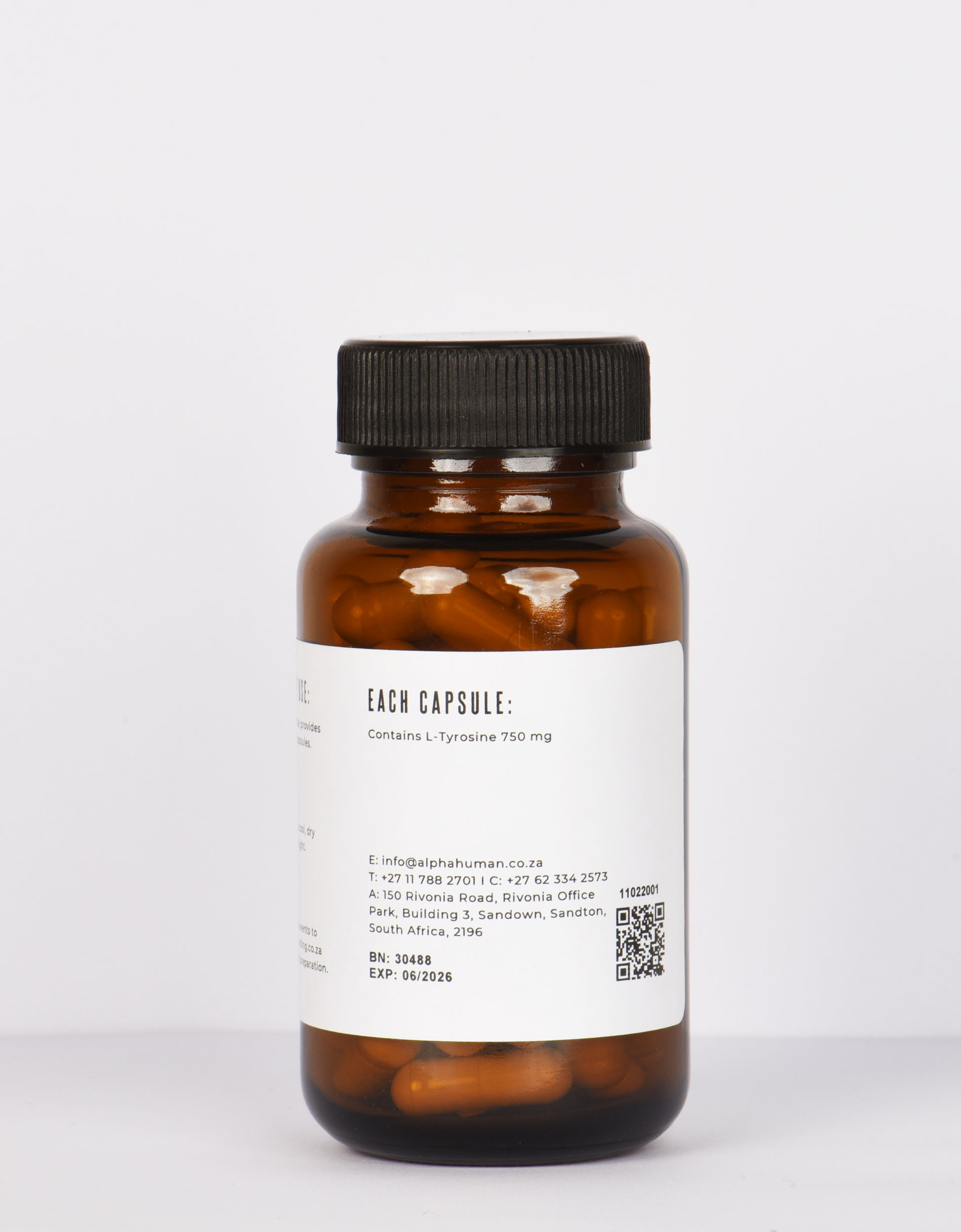L-Tyrosine 750mg (60x capsules) Ingredients