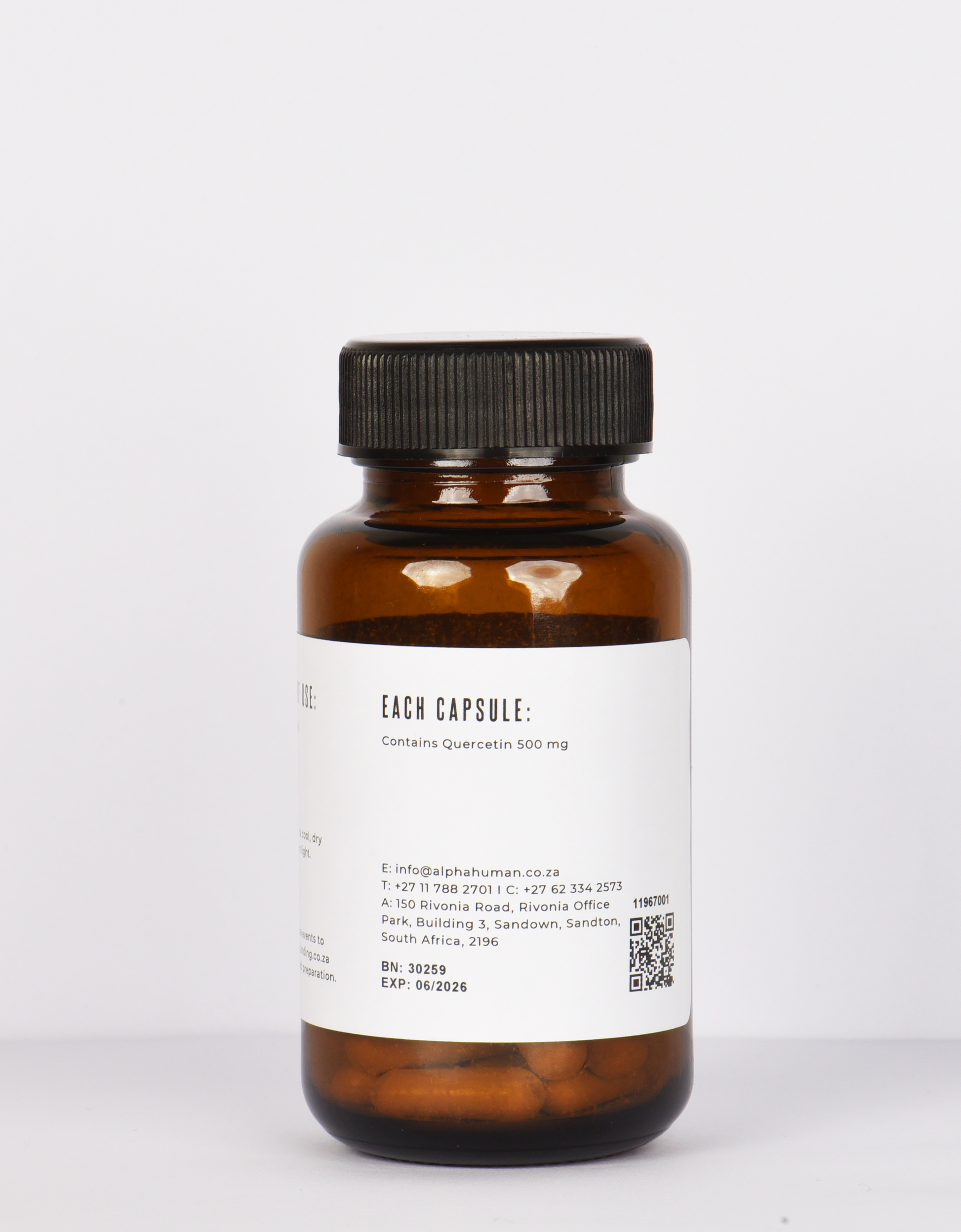Alphahuman Quercetin 500 mg (60x Capsules) Ingredients
